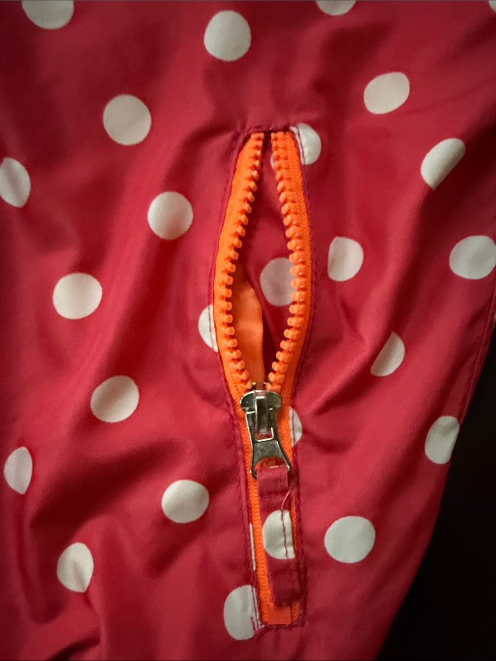Pink Platinum Polkadot Lined Jacket Pink, White and Orange - Picture 2 of 6